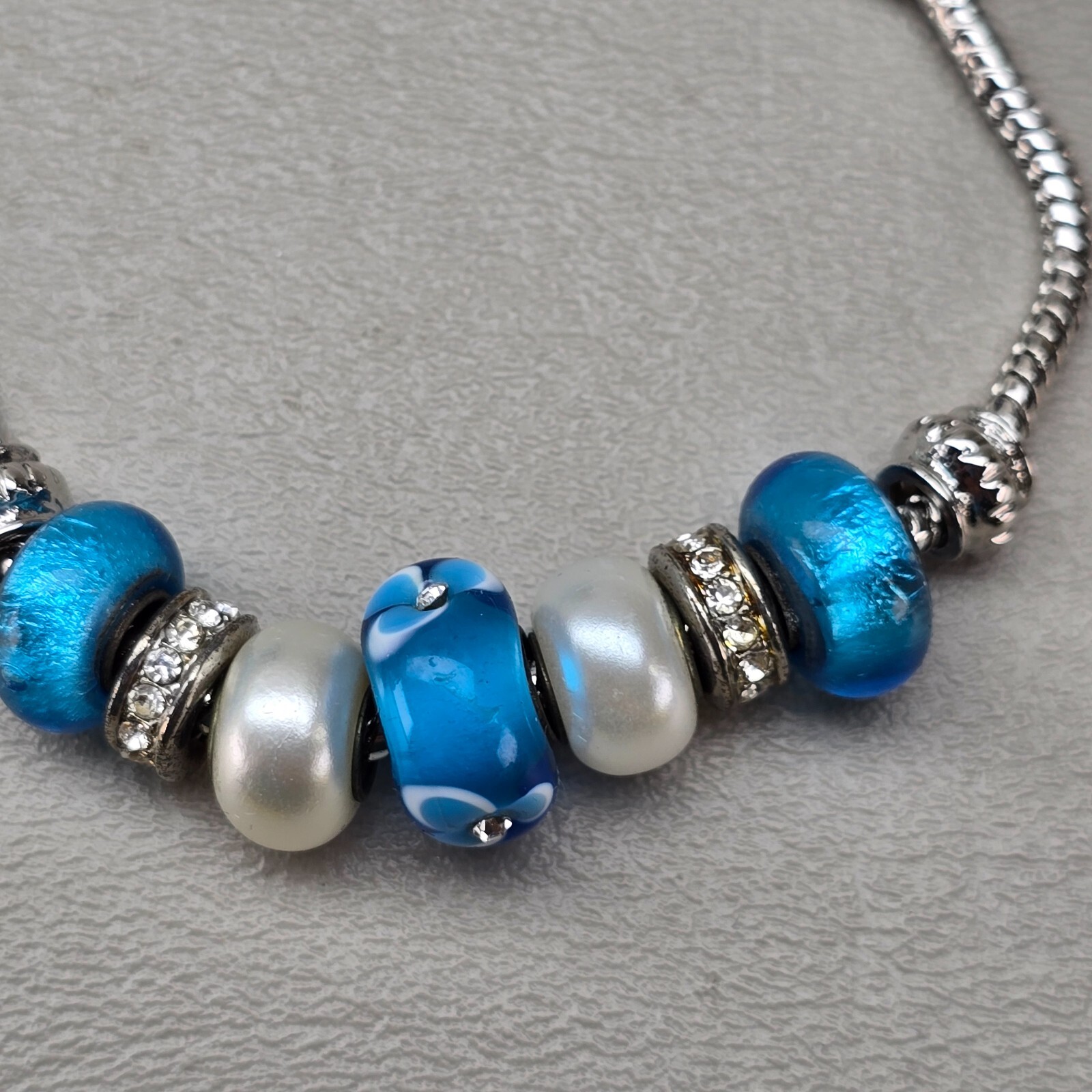Bella Perlina Bracelet Rhinestones Blue Iridescent NEW