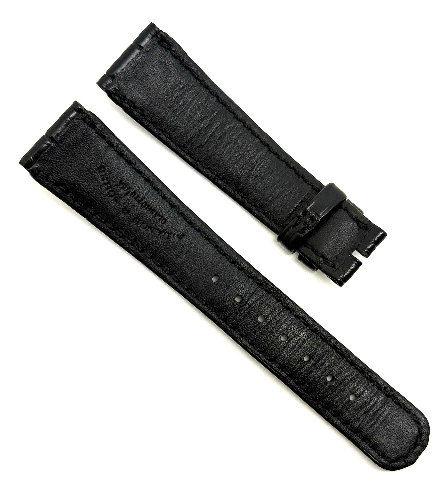 A. Lange Sohne 19mm x 16mm Black Alligator Watch Strap Band Authentic OEM
