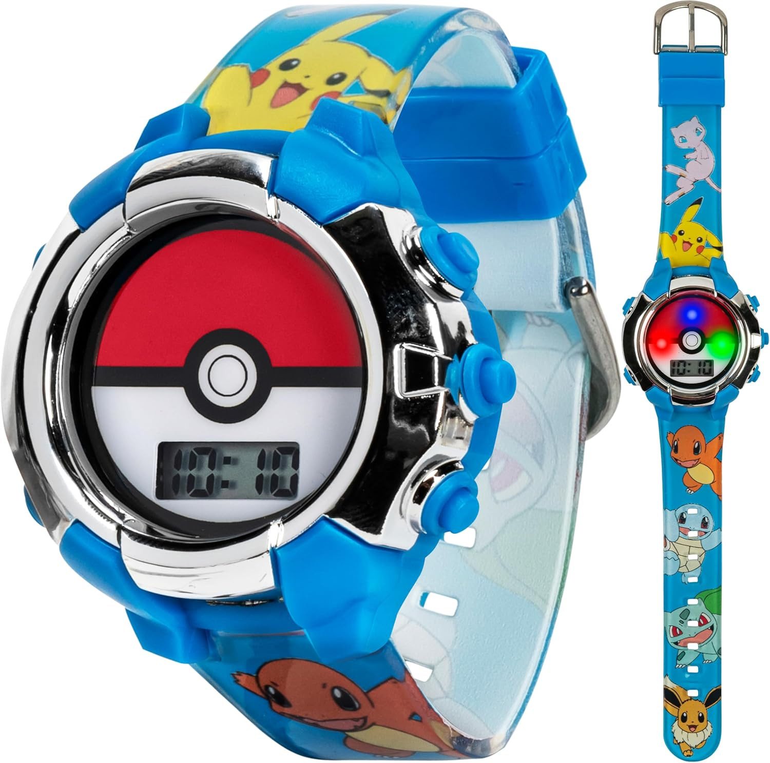 Kids Pokemon Digital LCD Quartz Watch for Boys, Girls, and Adults All Ages