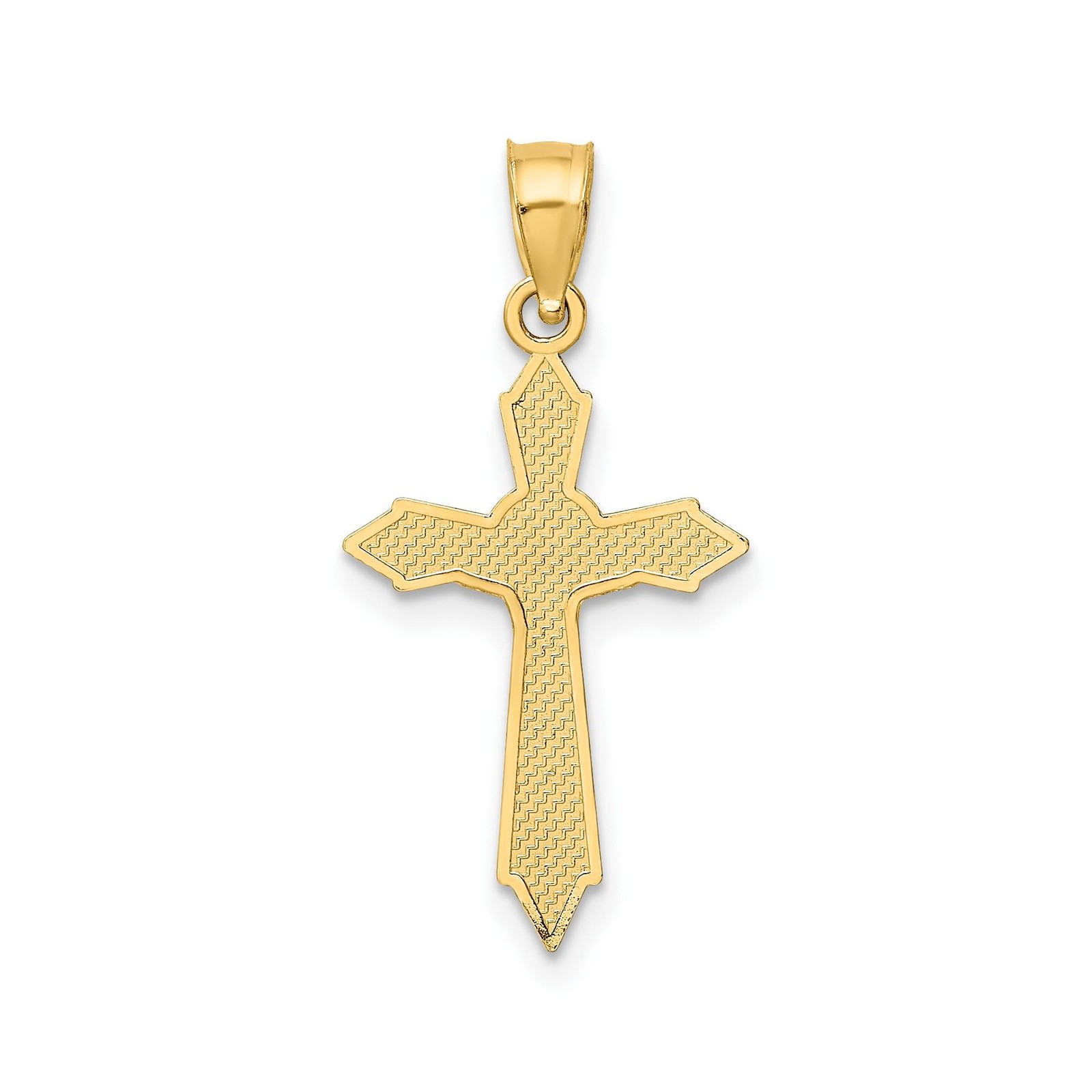 10k Real Gold Crucifix Cross Pendant Jesus Religious Necklace for Men Women