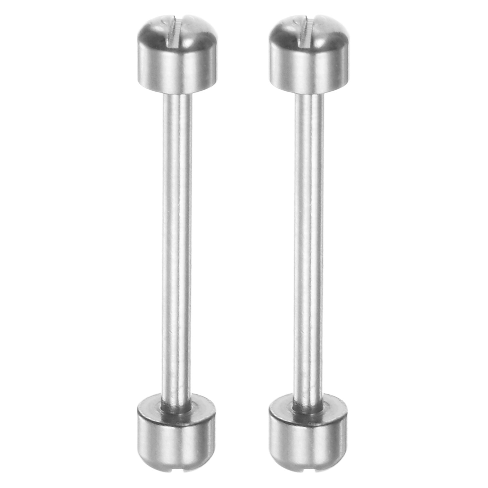 2pcs Watch Screw Tube Rod 22mm Stainless Steel Watch Strap Pins Silver
