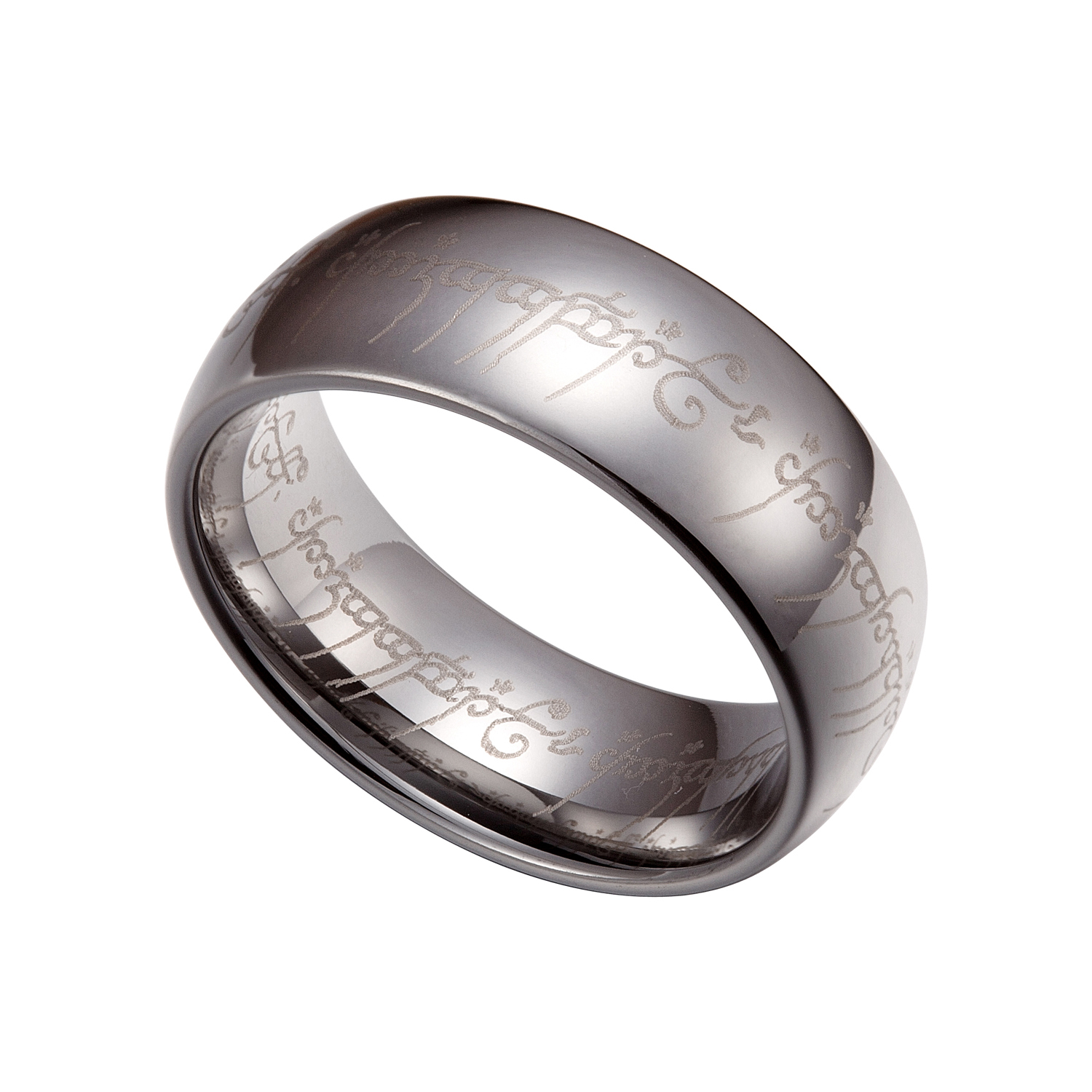 Silver Tungsten Carbide 5 6 7 8 MM Lord Of The Rings Band Plain Size 5-13 HT5