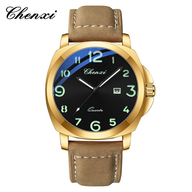CHENXI Men’s Stainless Steel Luminous Casual Business Calendar Quartz Watch Gift