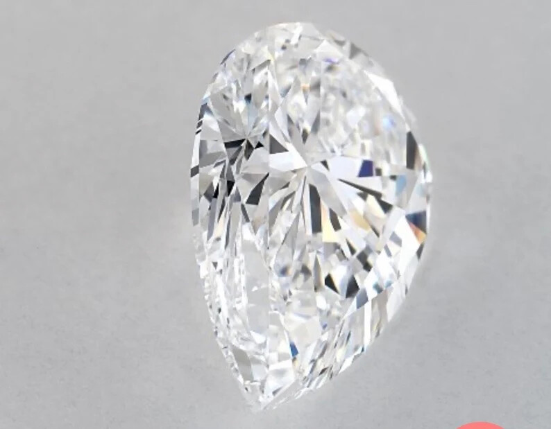 GRA Certified Loose Moissanite Pear Shape Stones D VVS1 All Sizes USA Stock