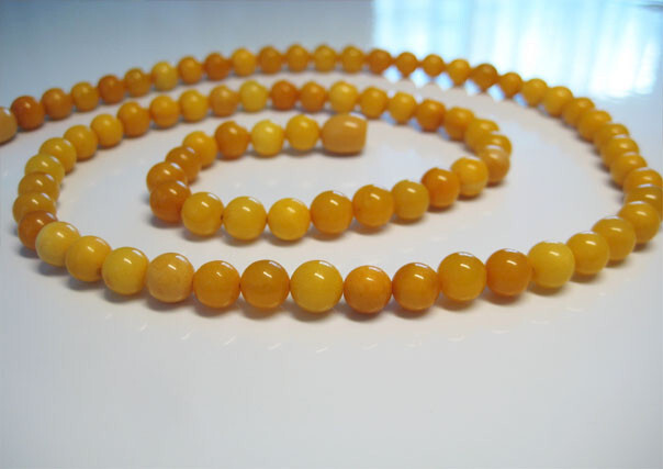 Genuine Round Butterscotch Amber Baltic Amber Necklace 19 icnhes !!!