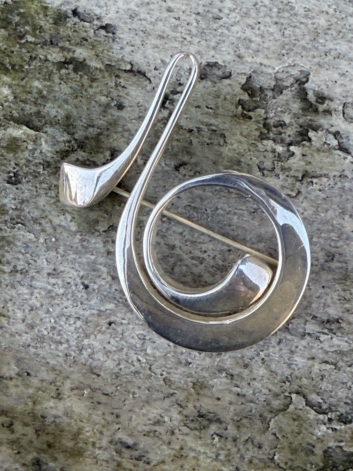 David Andersen Sterling Silver Norway Liv Solnør Rognan Brooch vtg uni 2800
