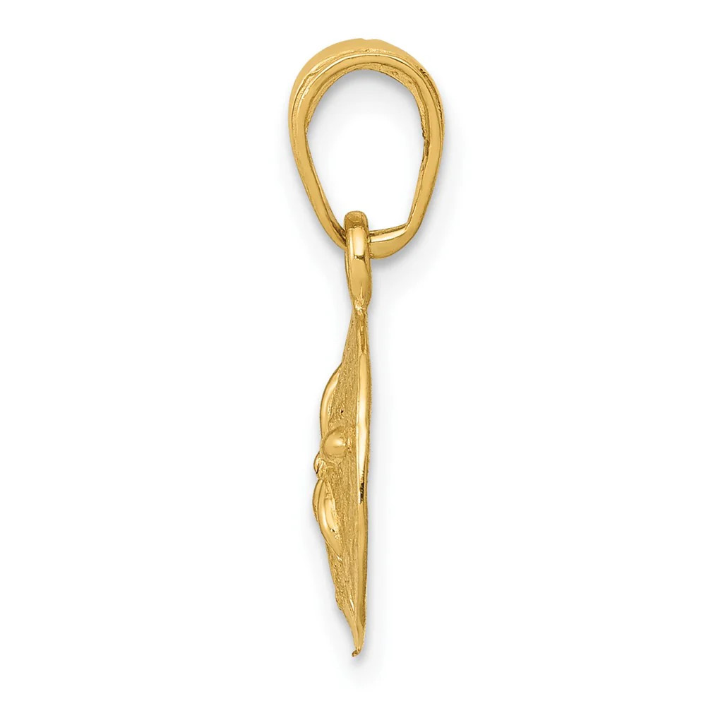 10K / 14K Yellow Gold Sand Dollar Pendant