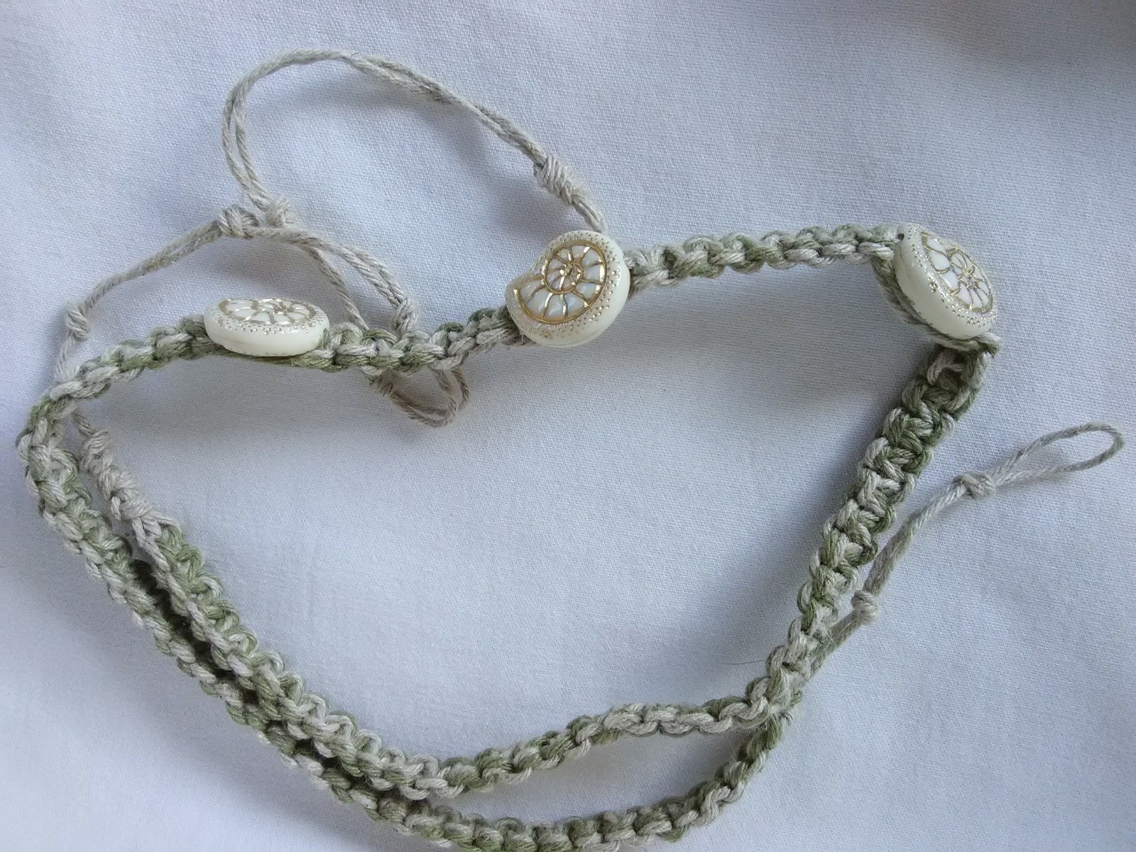 HEMP SURFER BOHO NECKLACE 26″ adj Unisex Macrame Hippie USA Seller New