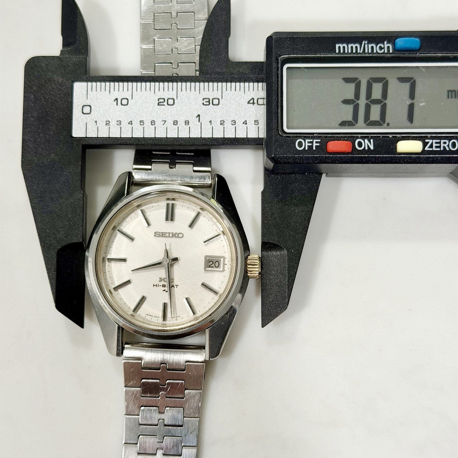 Vintage King SEIKO KS Hi-BEAT 4502-7001 Hand Winding Men’s Watch RUNS!