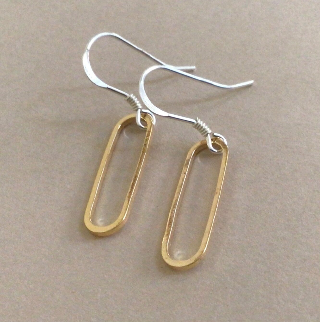 HANDCRAFTED SUNDANCE CHARM LINK EARRINGS HANDMADE SIMPLE ARTISAN JEWELRY