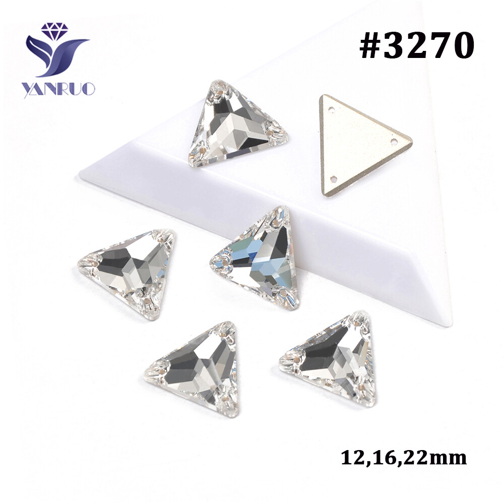 All Shapes Clear YANRUO Flatback Strass Sew on Crystal Rhinestones for Garment