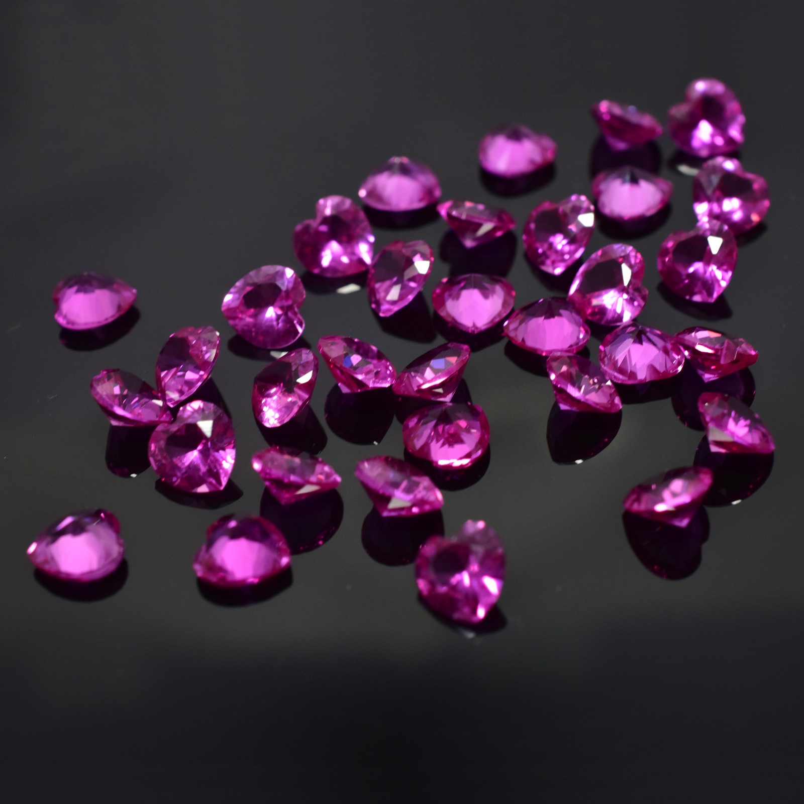 A+ Natural Ruby Gemstone Heart Cut 5X5 mm 50 Pcs CERTIFIED Pink Loose Gemstone