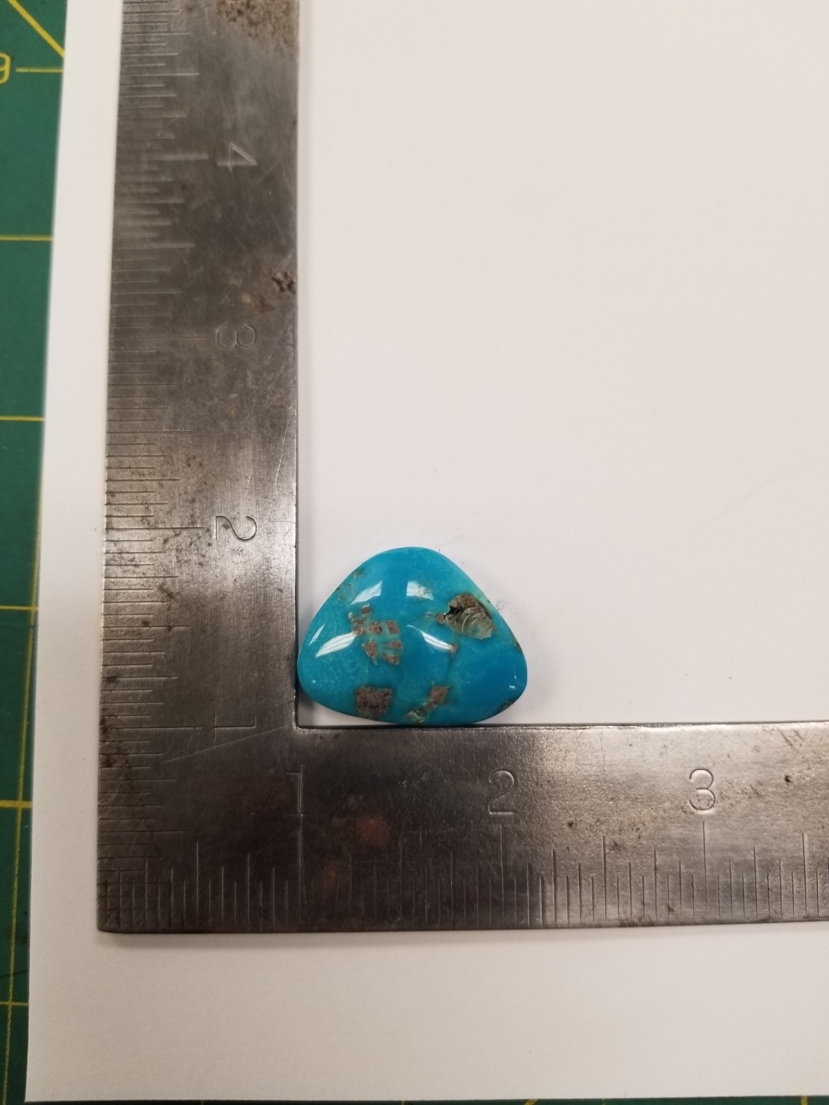 White And Blue Web Turquoise 49 ct. Cabochon Estate Find Old Stock