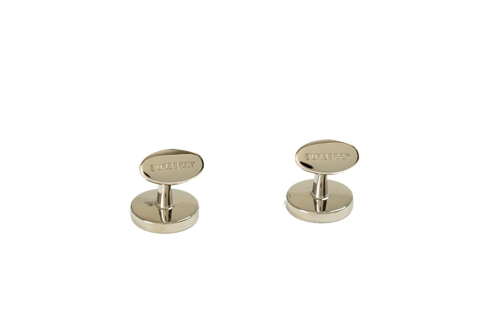Burberry “BRBY LOGO” Silver Color Metal Cufflinks