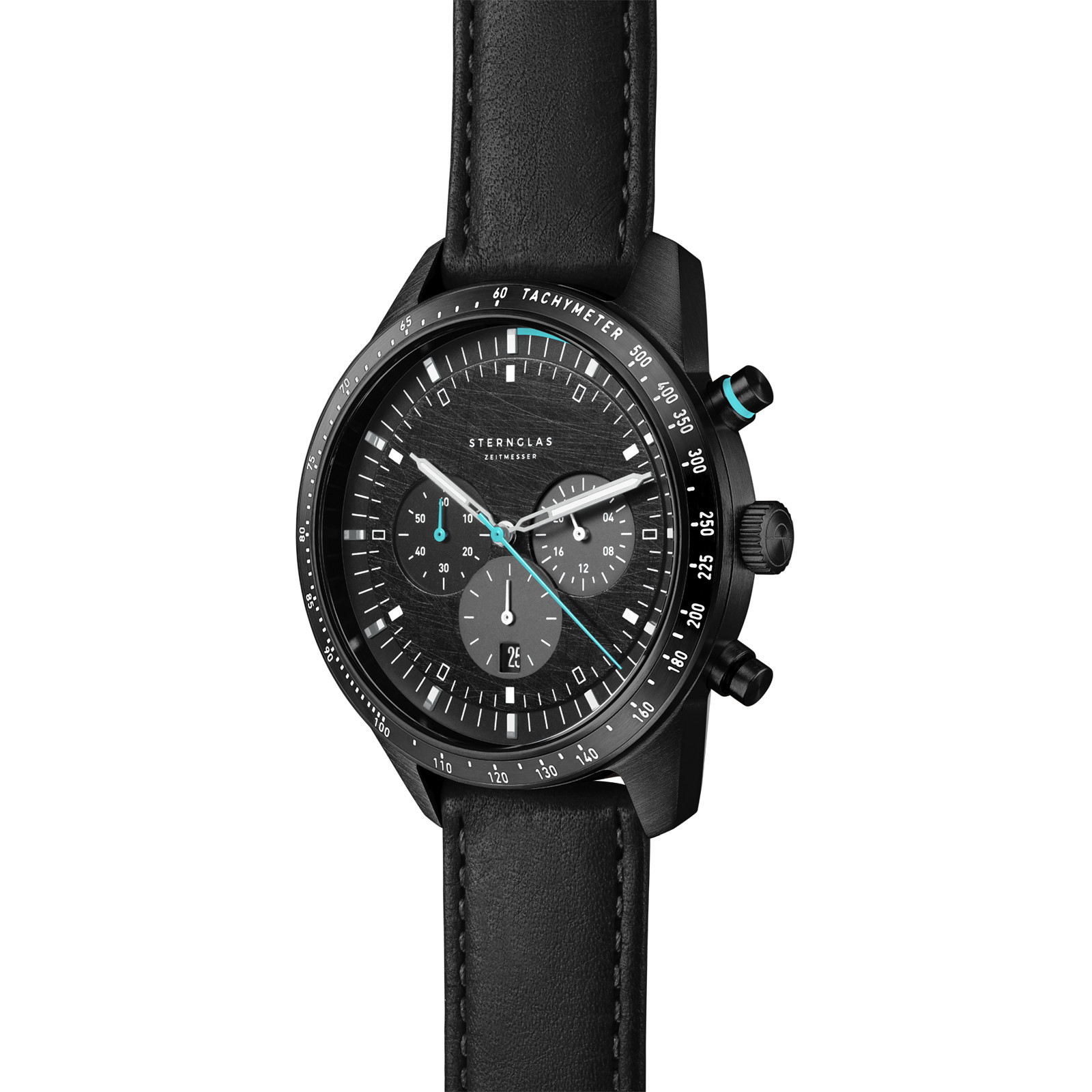 NEW STERNGLAS Tachymeter 1.0 Meteor 42mm Chronograph + Milanese & 4 extra straps