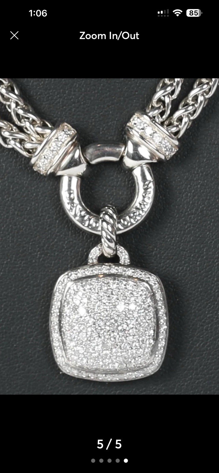 Double Wheat Chain Necklace And Pendant