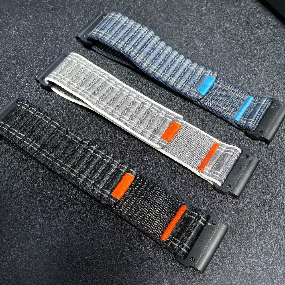 22mm 26mm Woven Nylon QuickFit Strap For Garmin Fenix 8 7 7X 6 6X 5 5 Watch Band
