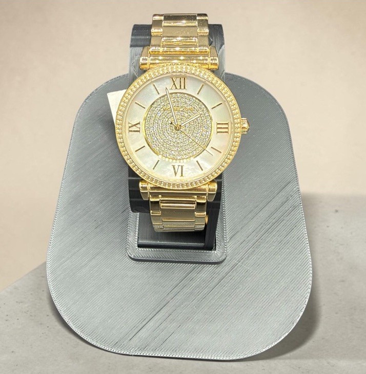 Michael Kors Caitlin Gold-Tone Stainless Steel MOP Dial Quartz 38mm 30m
