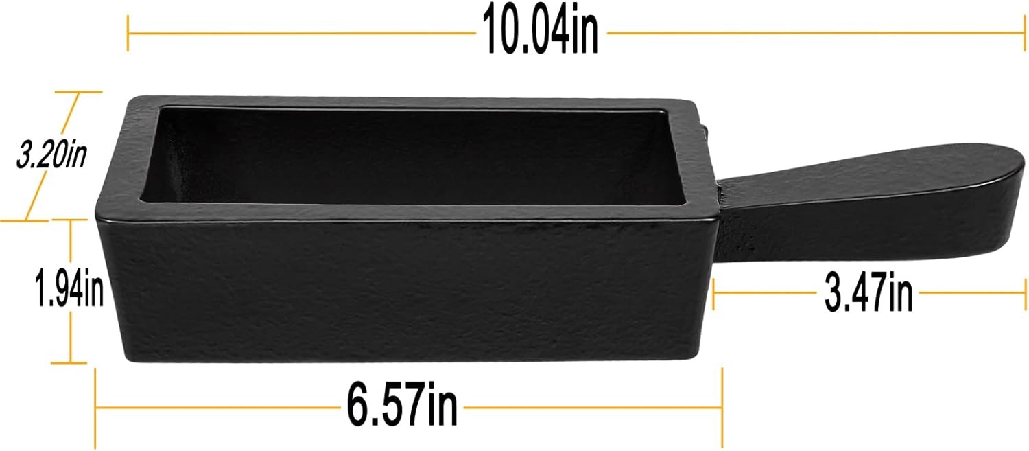 100oz Gold Bar Loaf Cast Iron Ingot Mold for Melting Casting Gold Silver Brass