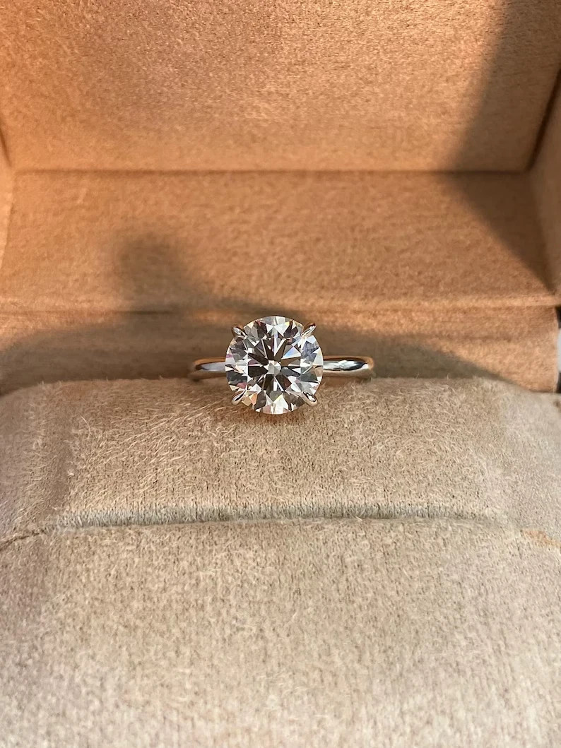 1 Ct Round Cut Natural Diamond Solitaire Engagement Ring 14k White Gold 6 7 8