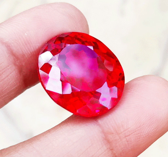 103.60 Ct GIE Certified Unheated Myanmar Burma Red Ruby Oval Cut Loose Gemstone