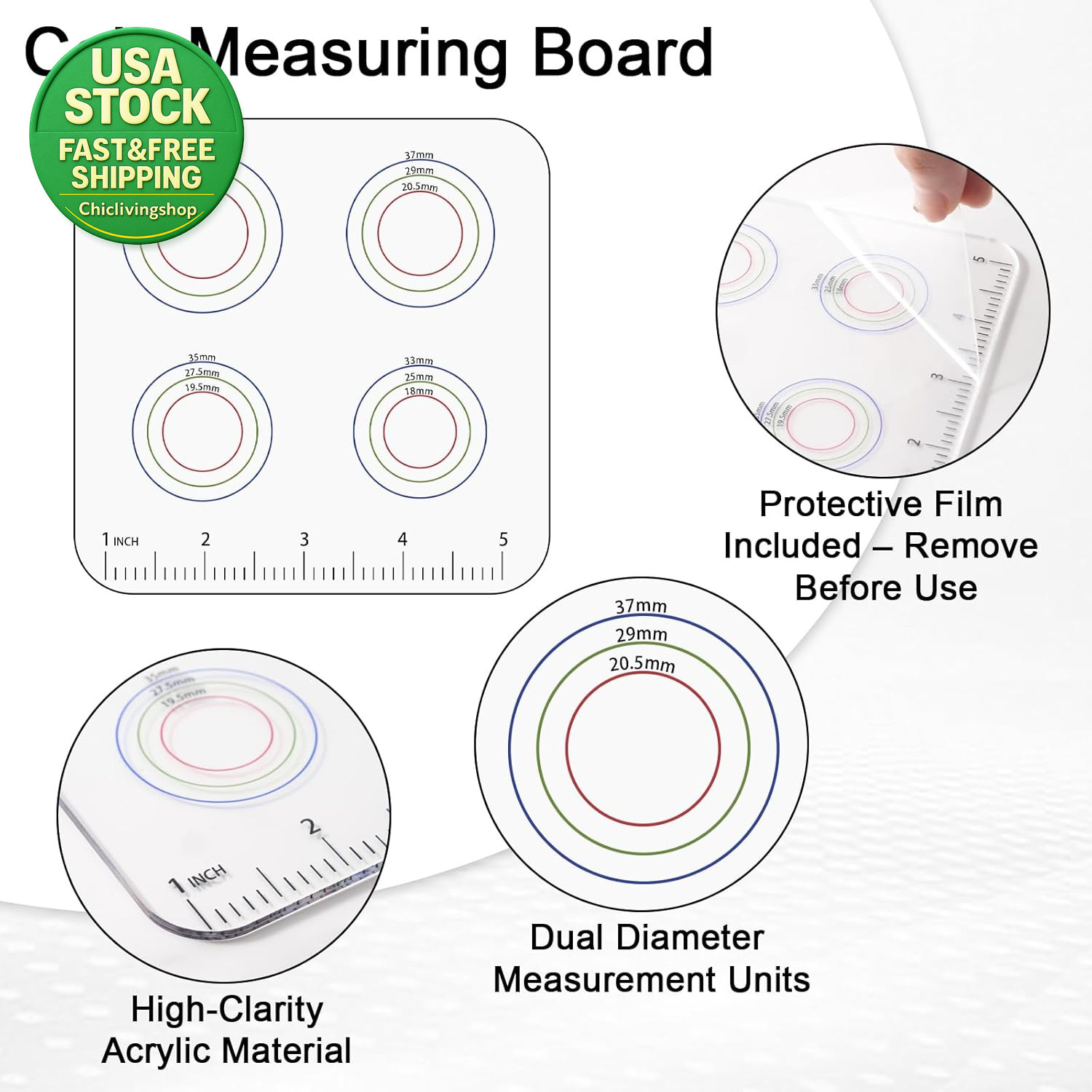 Coin Testing Kit for Silver Gold Coins Portable Pinger Magnet Measuring Caliper