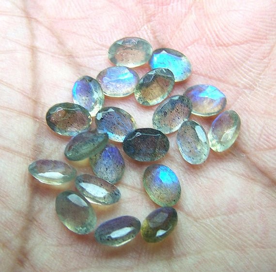 Blue Labradorite Oval Faceted Cut 3x5mm to 12x16mm Natural Wholesale Gemstone