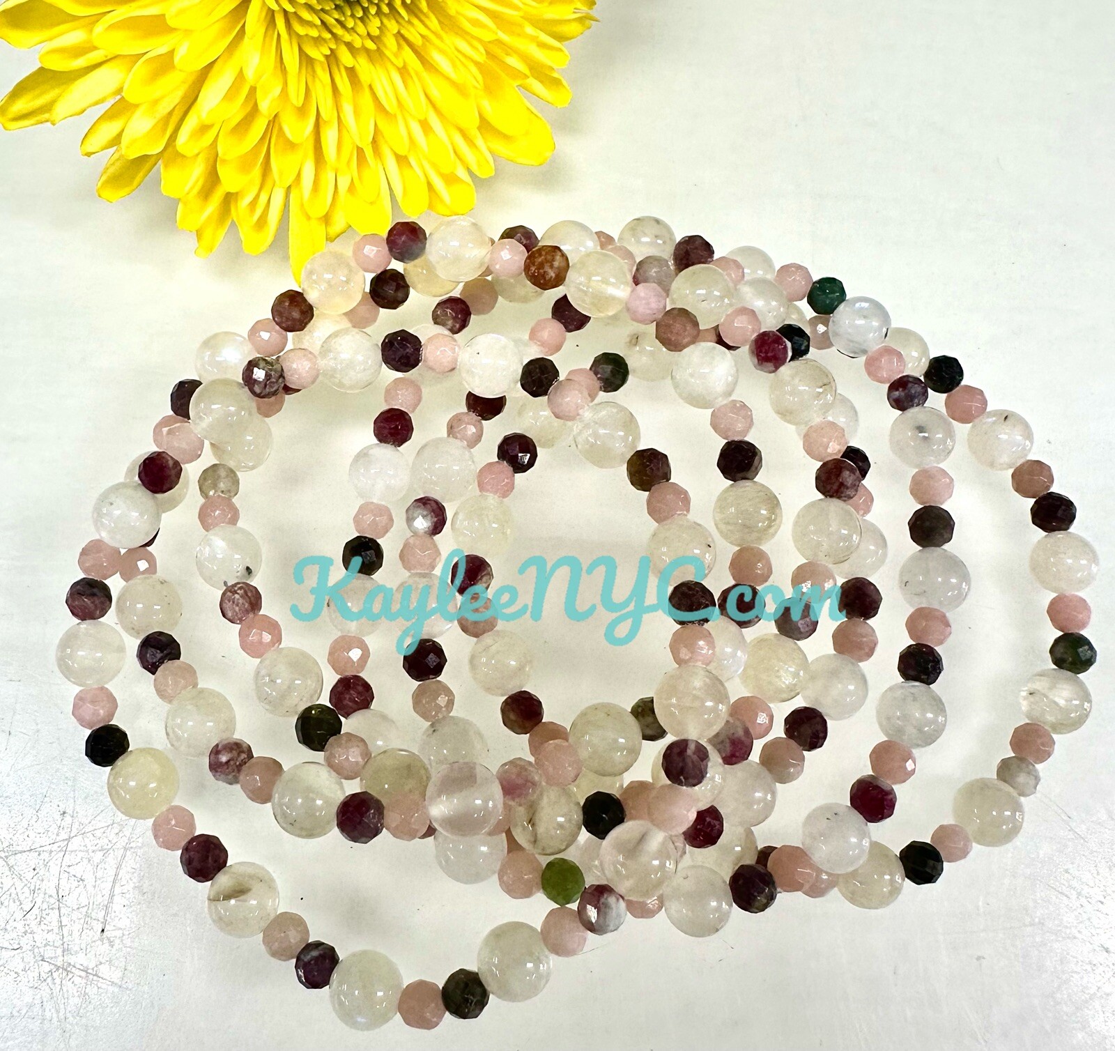 Wholesale Lot 6 Pcs Natural Crystal Libra Zodiac Stretch Bracelet Healing