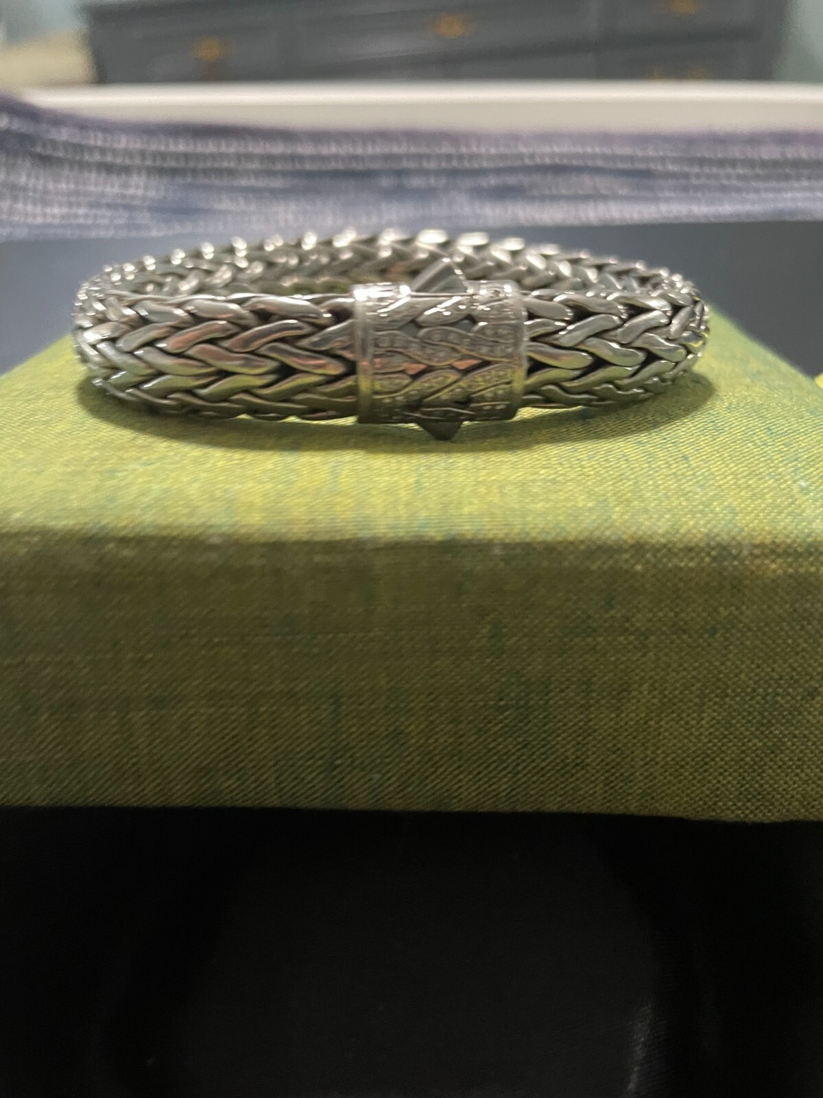 John Hardy 2001 Diamond 10.8MM Bracelet 18K , 925