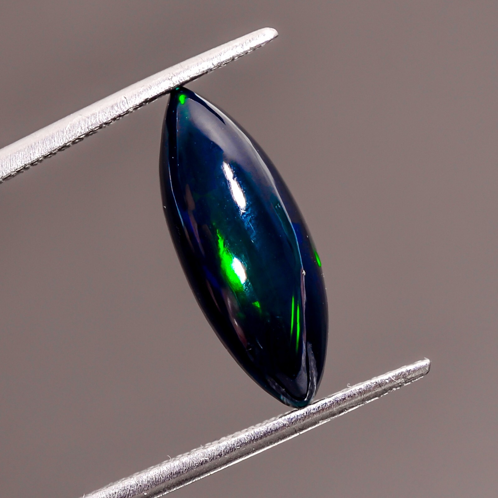 Natural Black Ethiopian Opal Marquise Shape Cabochon Gemstone 2.50 Cts 17X6X5 mm