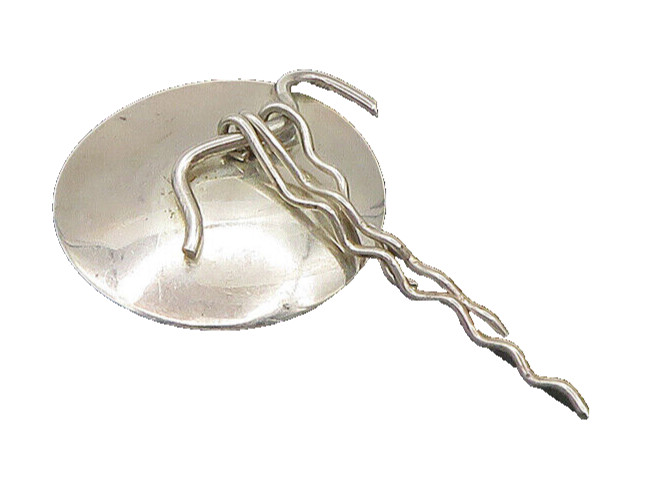 SUSAN CUMMINGS 925 Sterling Silver Vintage Shiny Modernist Brooch Pin BP8342