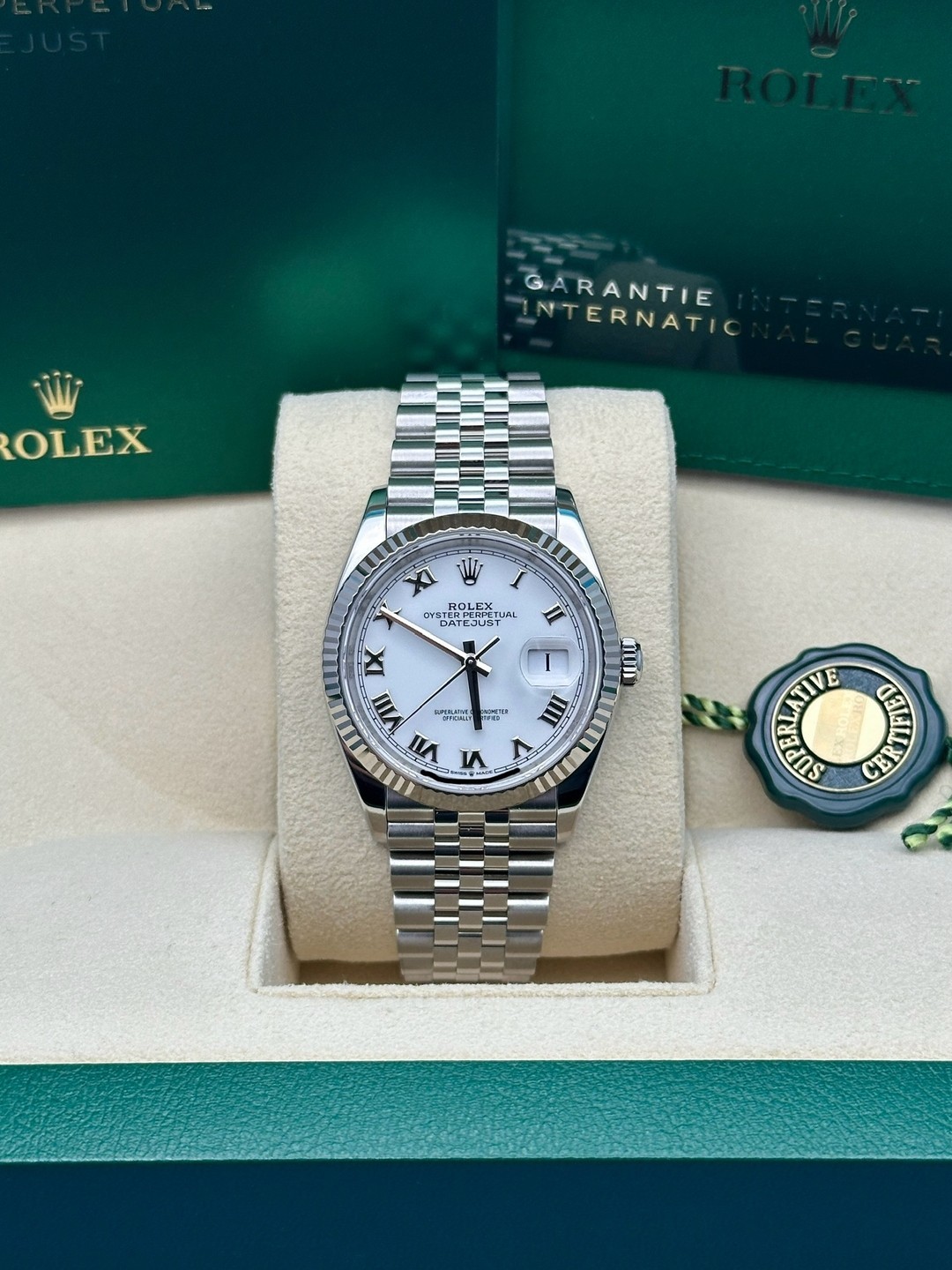 Rolex Datejust 126234 Jubilee Bracelet White Roman Dial NEW 2026