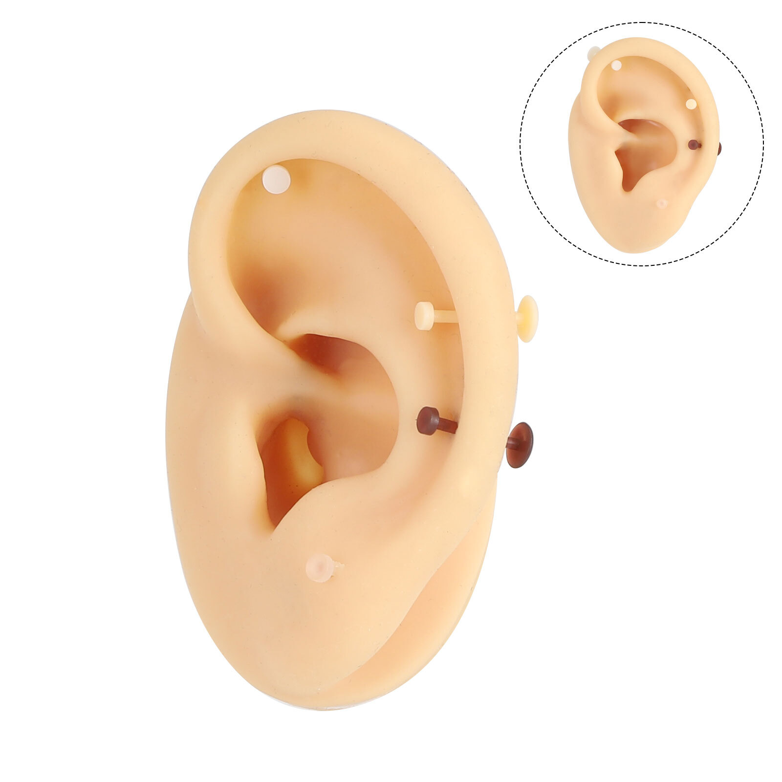 40Pcs Kit Silicone Labret Lip Studs Push in Flat Ear Helix Conch Piercing 16G US