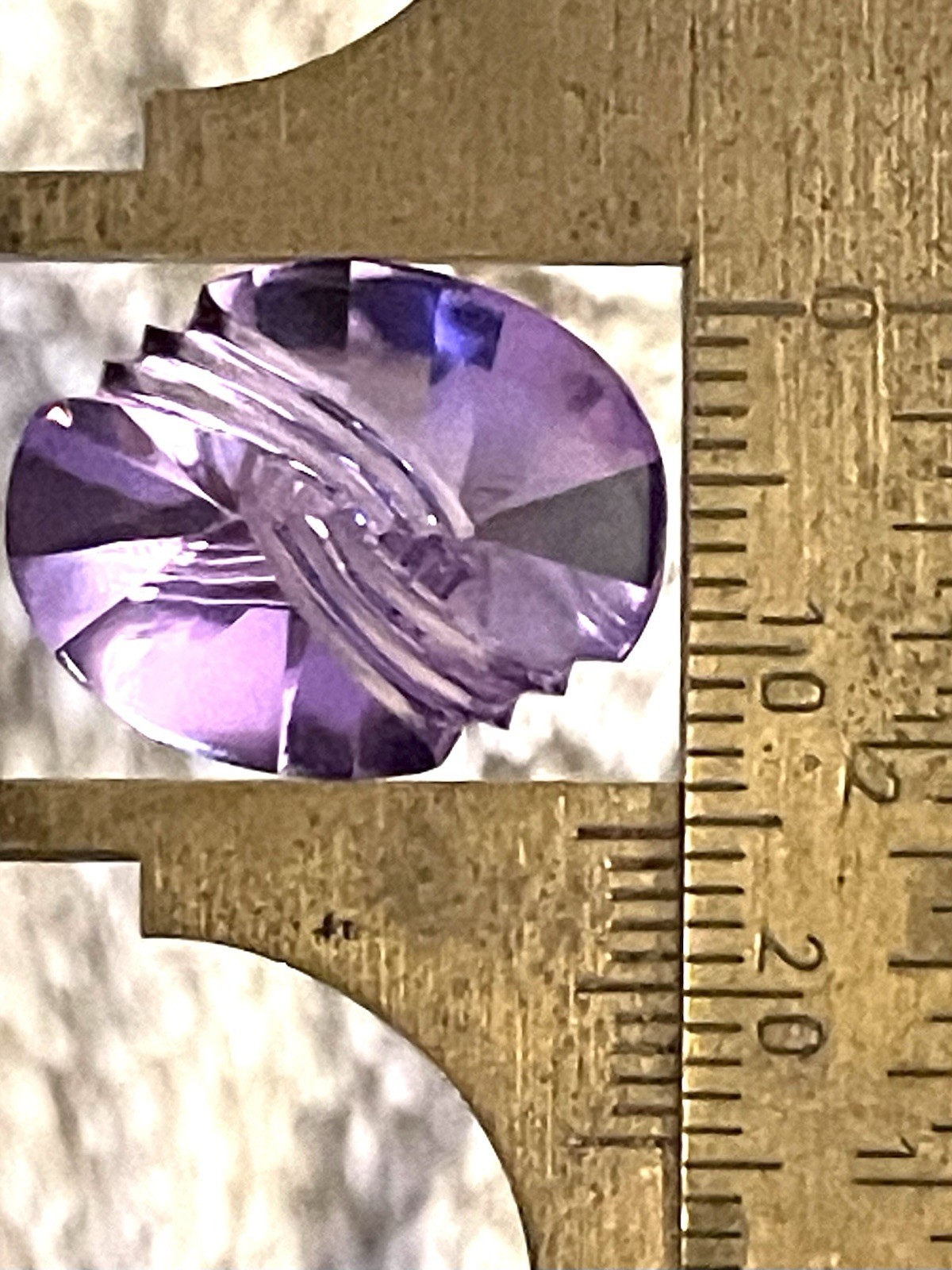 Beautiful Rose de France Quartz Gemstone,Special Laser Cut,11.75cts,19.5X15.2 mm