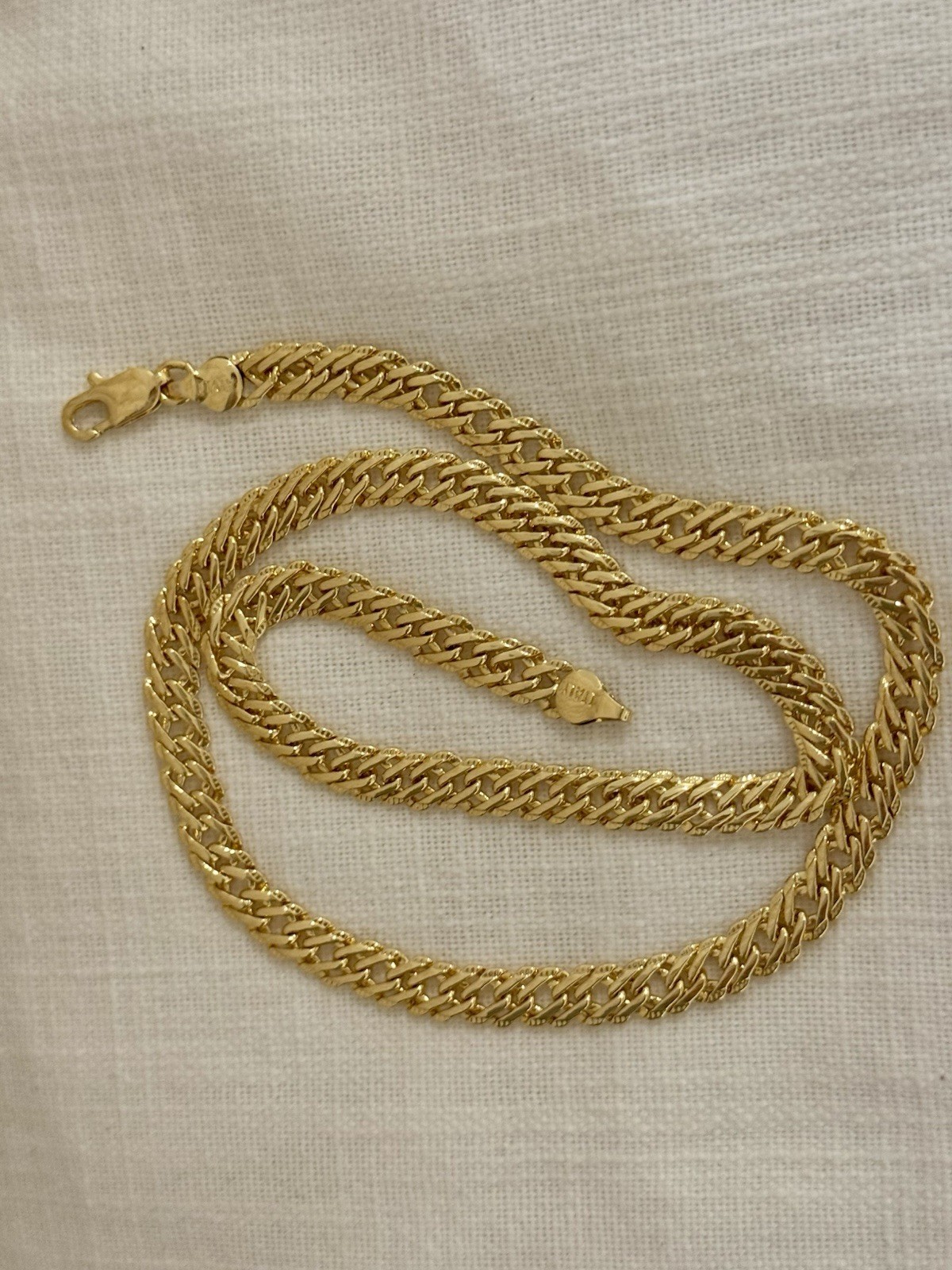 19 1/2 Inch Necklace Yellow Gold Chain Link Marked Italy 750 (please Read Descr)