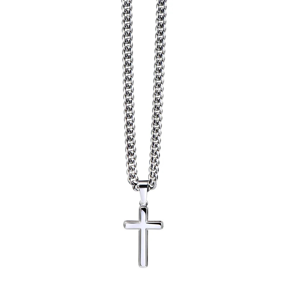 Regalo Para Hombre Collar Cadena Estilo Cubana Con Cruz Artesanal Para Hombre En