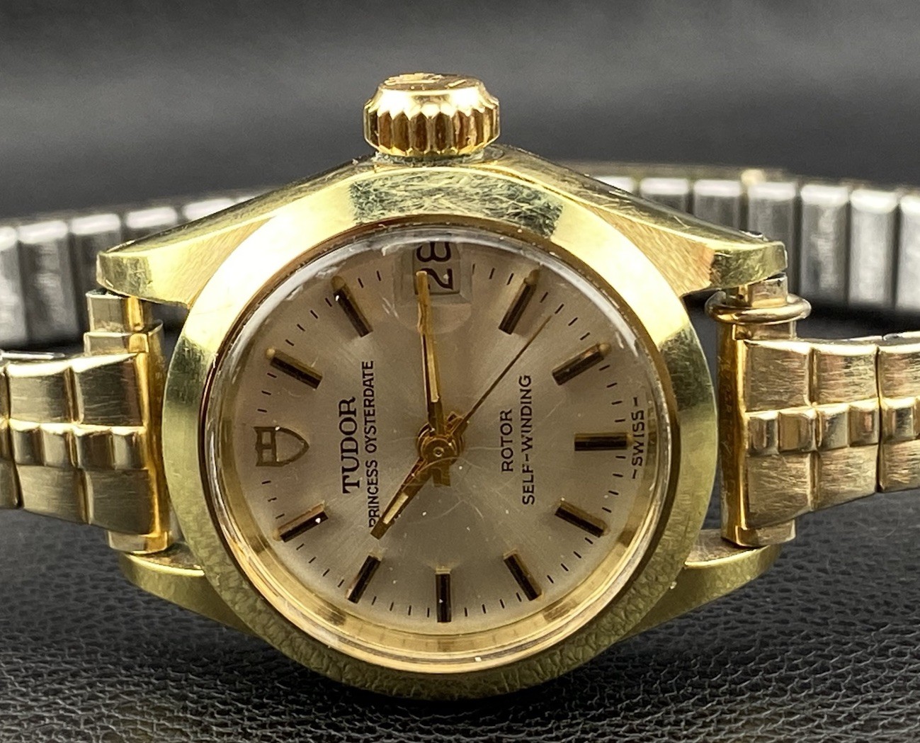 Tudor Princess Oysterdate Dainty Date Dial Gold Plated Aides Watch Self Winding
