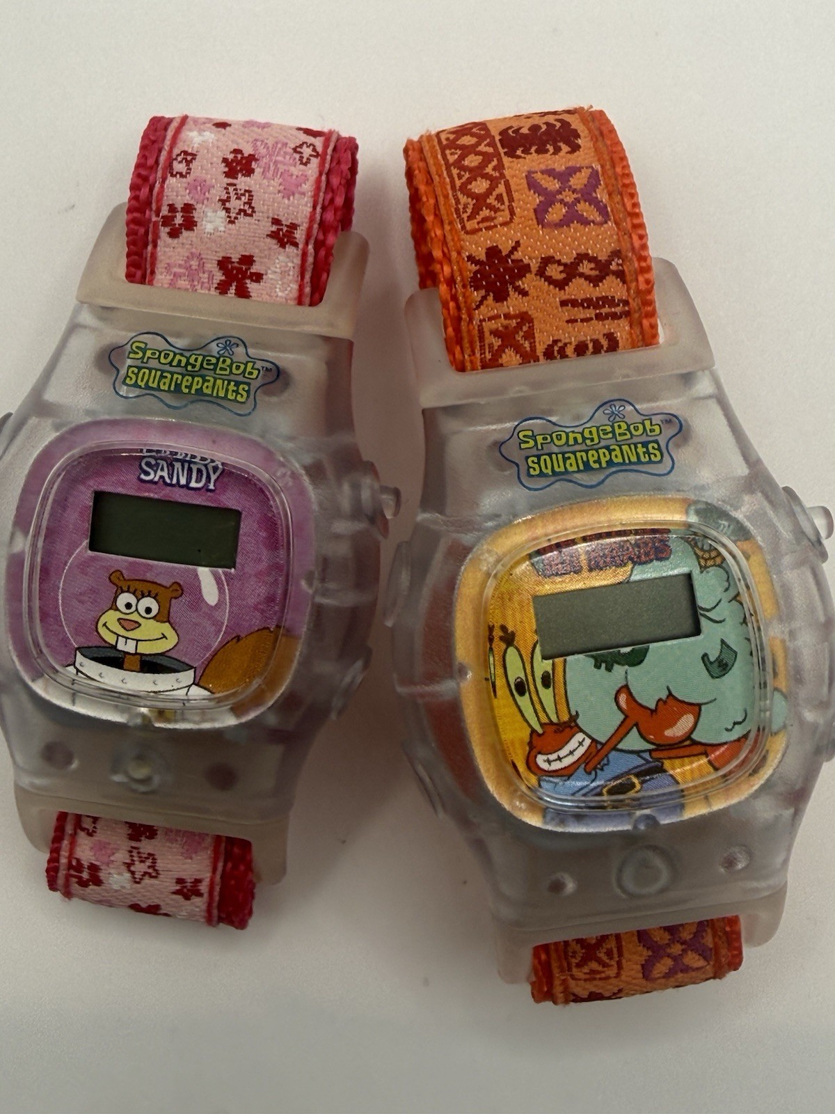 Nickelodeon SpongeBob SquarePants Digital LED Watch, Clear Square Case, Orange