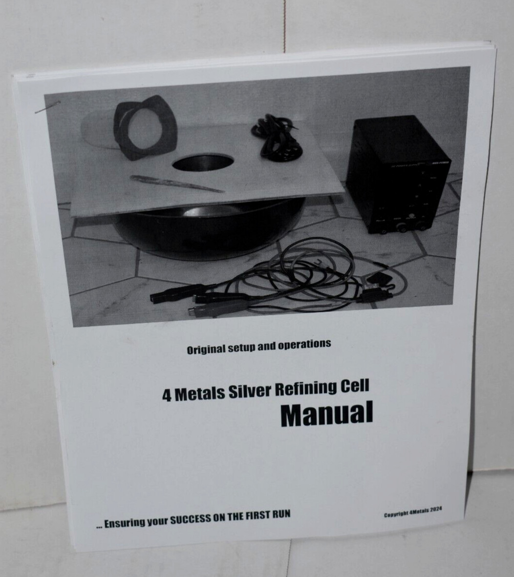 v3.0 PRO-4s electrolytic 4QT SILVER CELL refine scrap to 999 PURE and MAKE MONEY