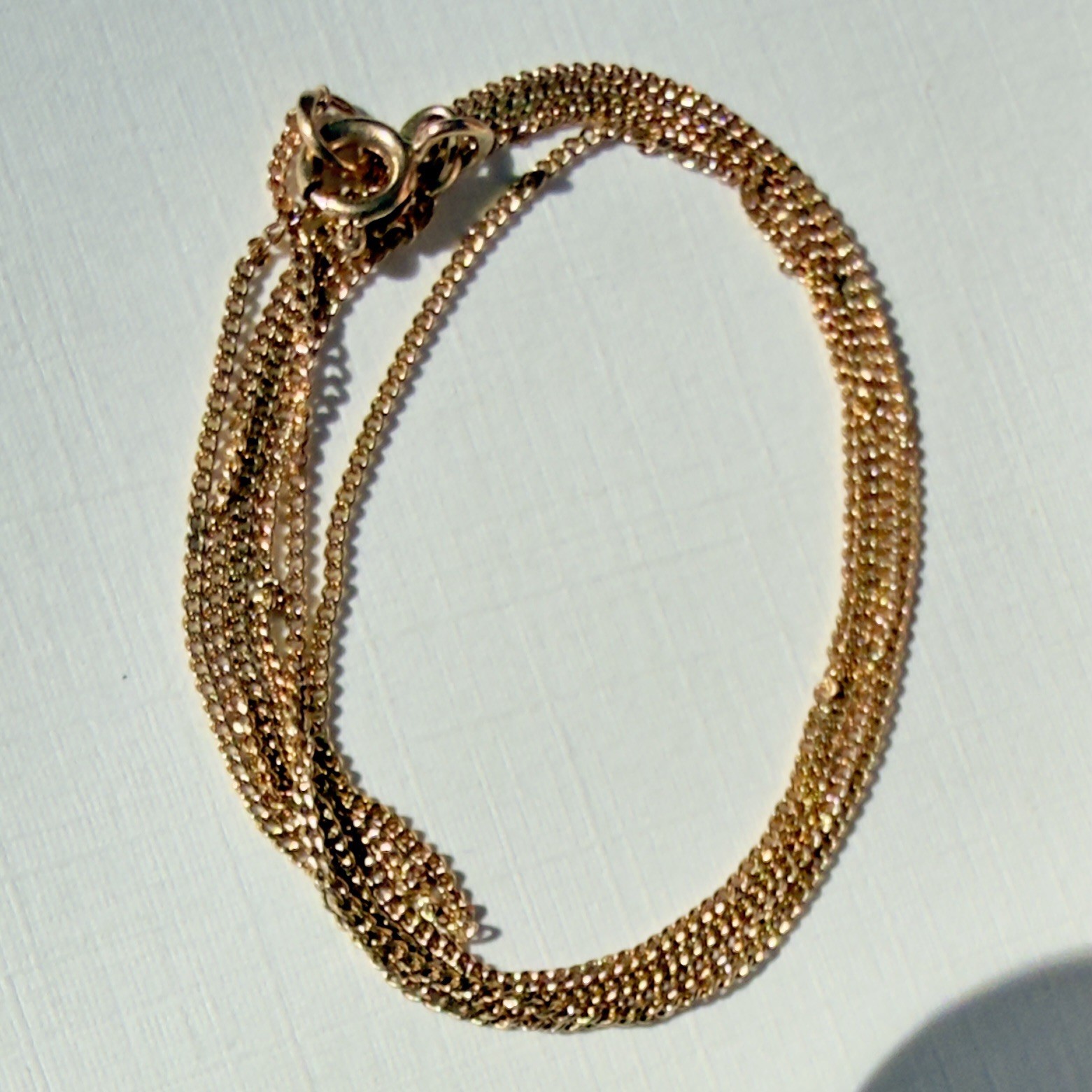14k 583 Vintage Rose Gold Chain USSR Era – 25″ Including 3.25″ Extension- #2096