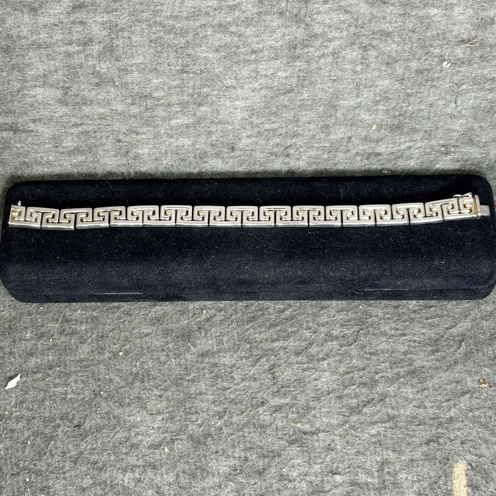 Milor Sterling Silver 925 Greek Key Bracelet Make In Italy