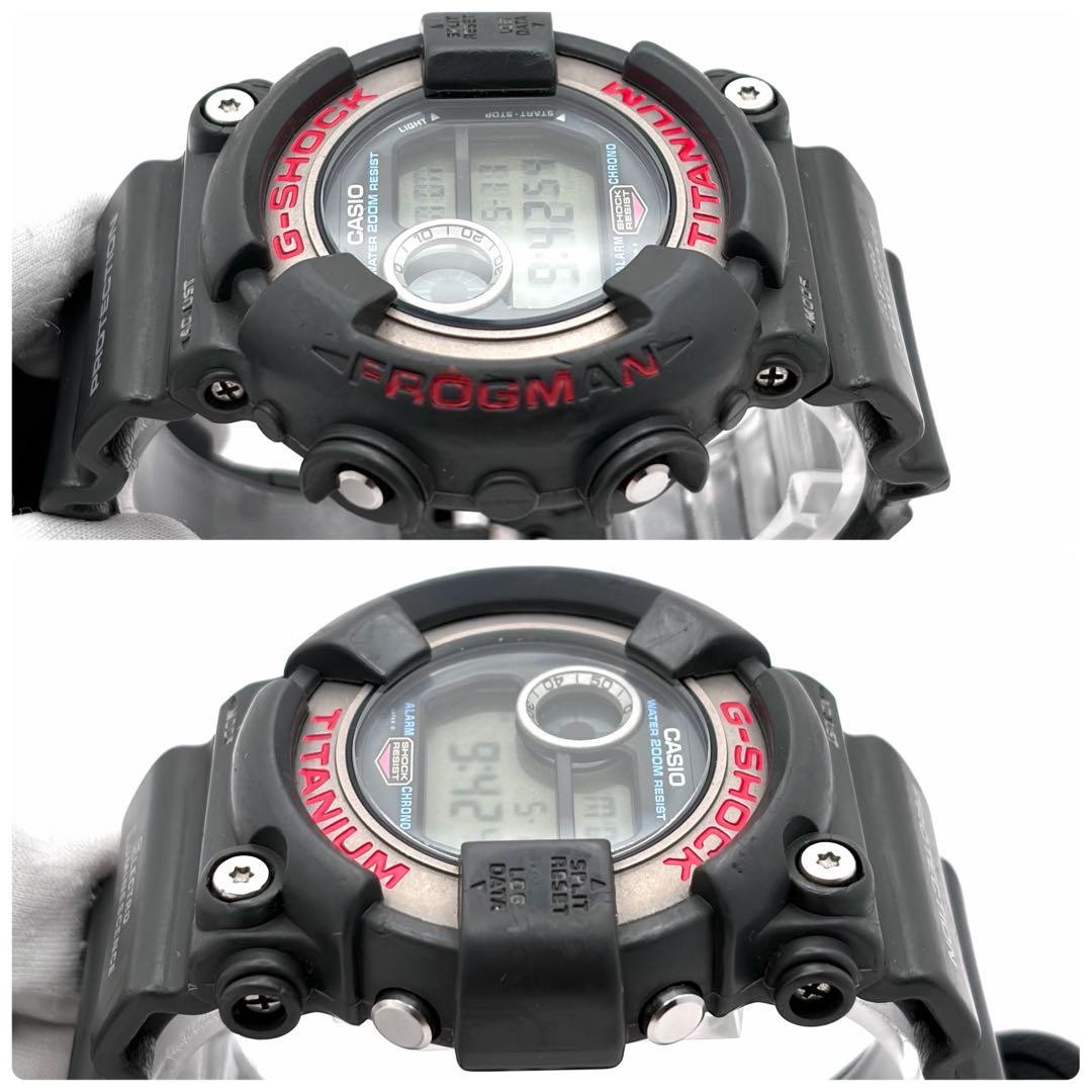 CASIO G-SHOCK DW-8200-1A FROGMAN Black Gray Titanium Watch Used Japan