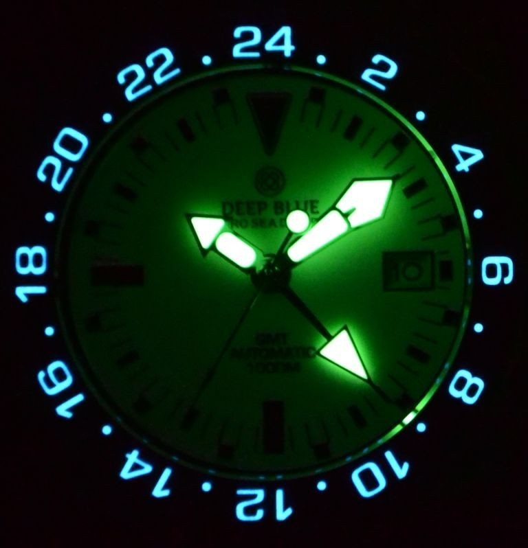 DEEPBLUE PRO SEA DIVER 1000M EXPEDTION GMT AUTOMATIC CERAMIC BEZEL WHITE NEW