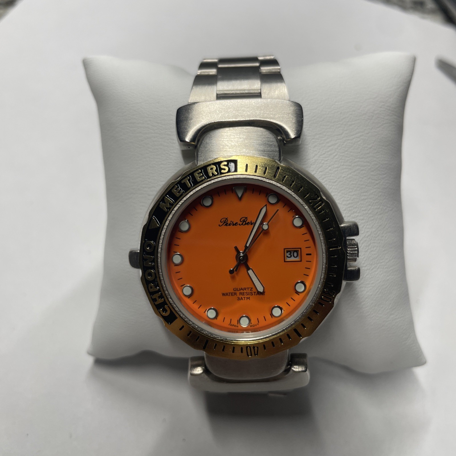 Peire Bernie Quartz Watch Men Dual Tone Bling Japan Movt