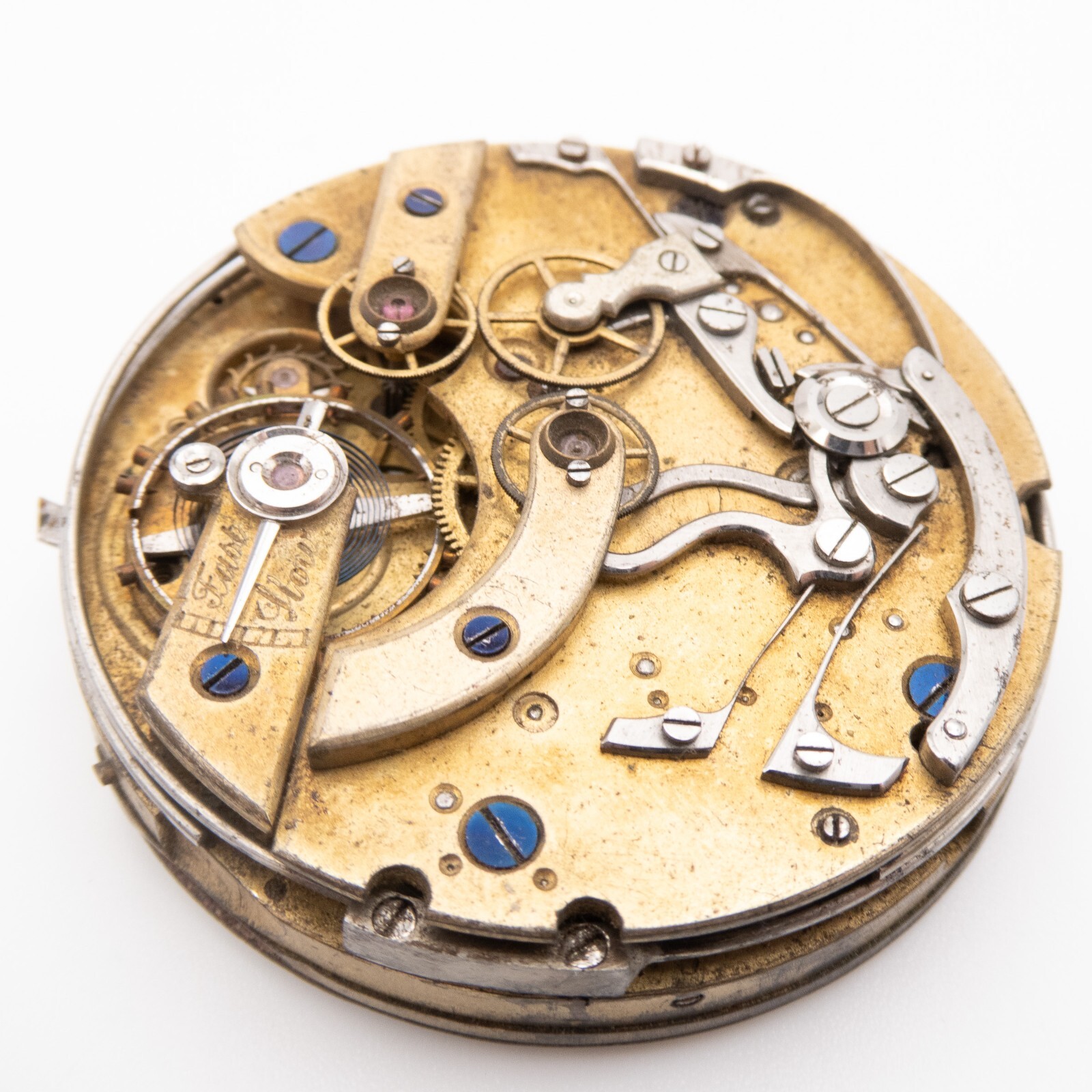 High Grade Swiss 44 x 13.9 mm Repeater Chronograph Antique Pocket Watch Movement