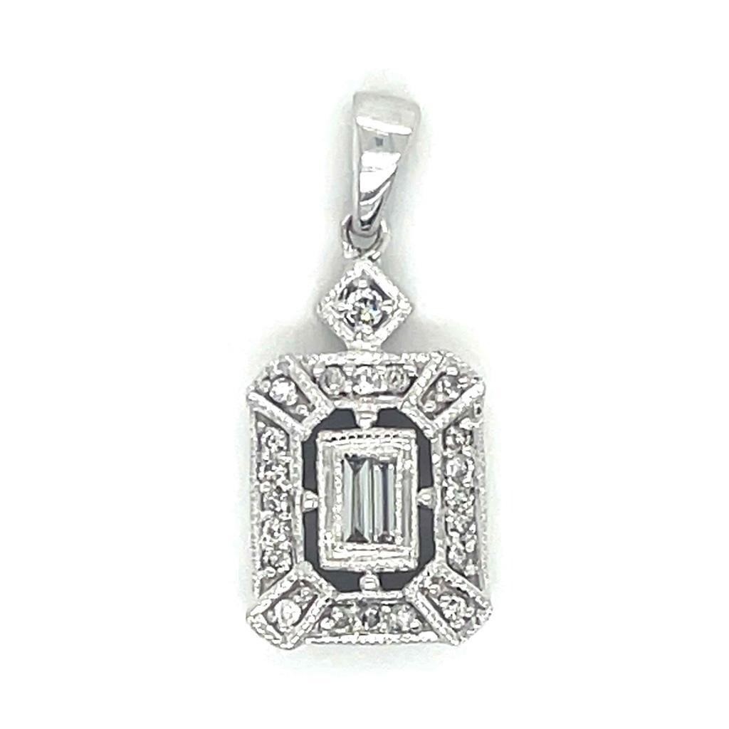1/2ctw Diamond Pendant 14K White Gold 2.4g
