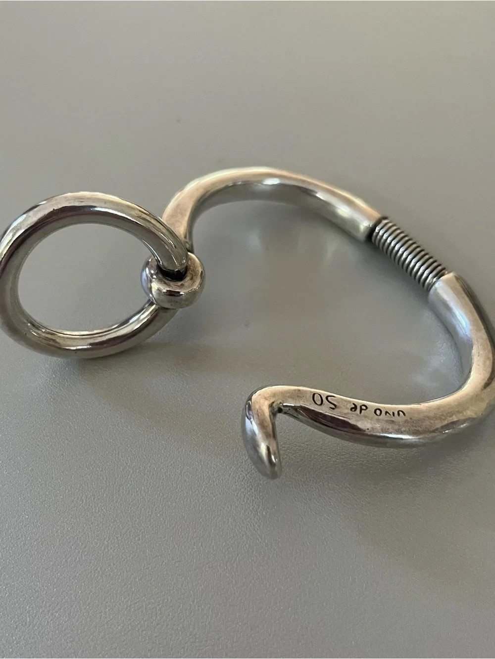 UNOde50 “Hooked On A Feeling” Silver Plated Bangle Bracelet, rare