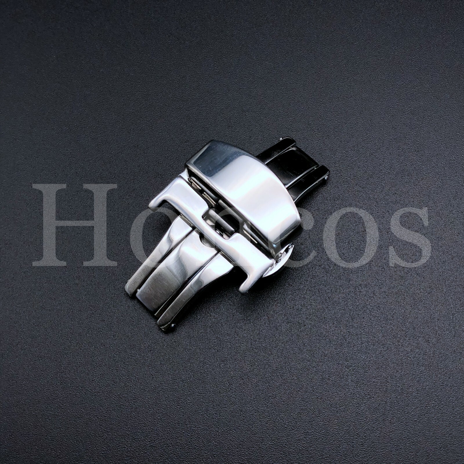 16MM BUTTERFLY DEPLOYMENT STRAP BAND CLASP BUCKLE PUSH BUTTON STAINLESS STEEL