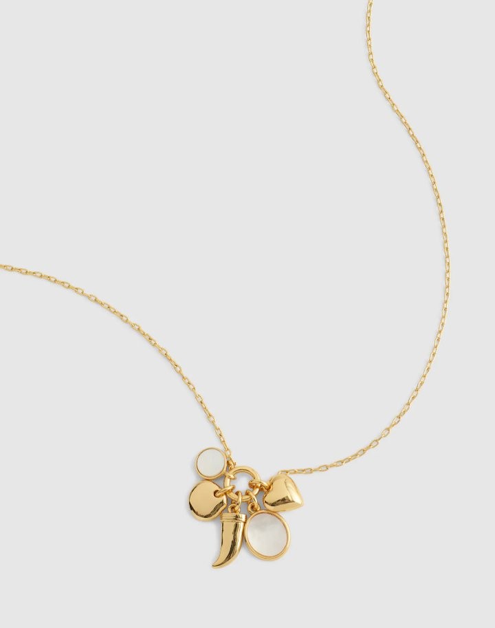 Madewell Mother-of-Pearl Charm Chain Necklace, Mother Of Pearl Color, All Size