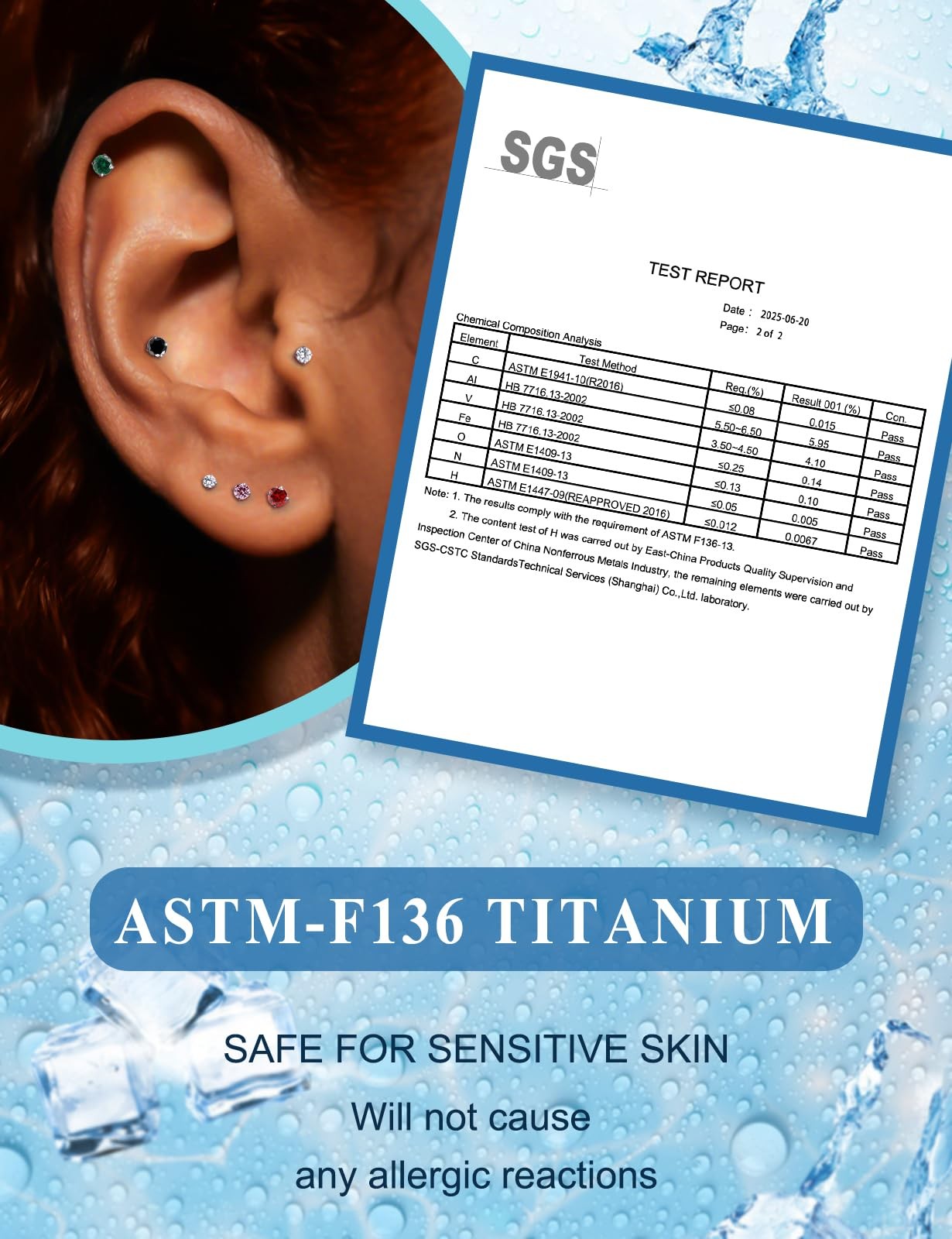 20G 18G 16G Astm F136 Titanium Threadless Flat Back Earrings Nose Studs Tragu…